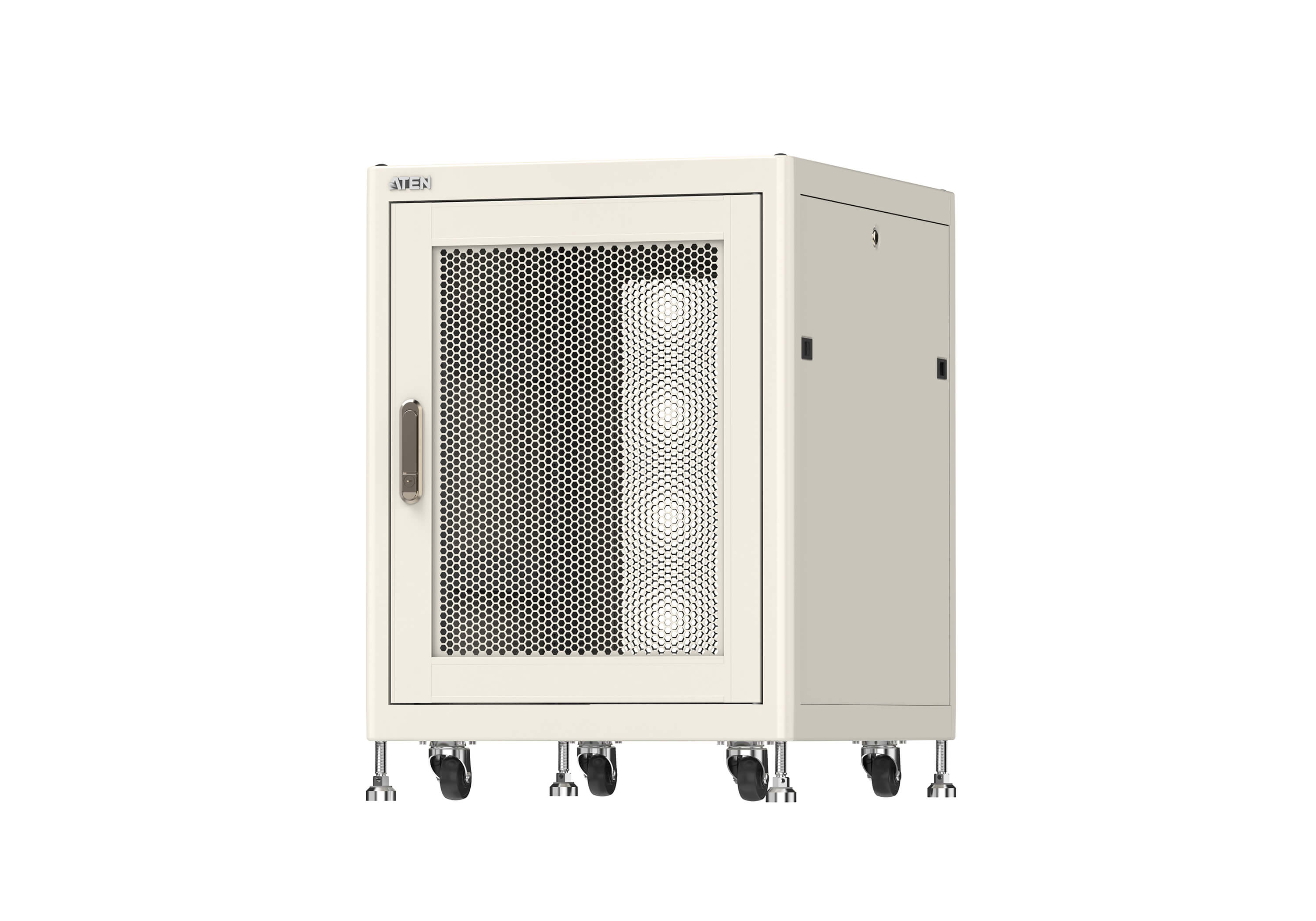 15U Standard Rack with Perforated Front and Rear Doors