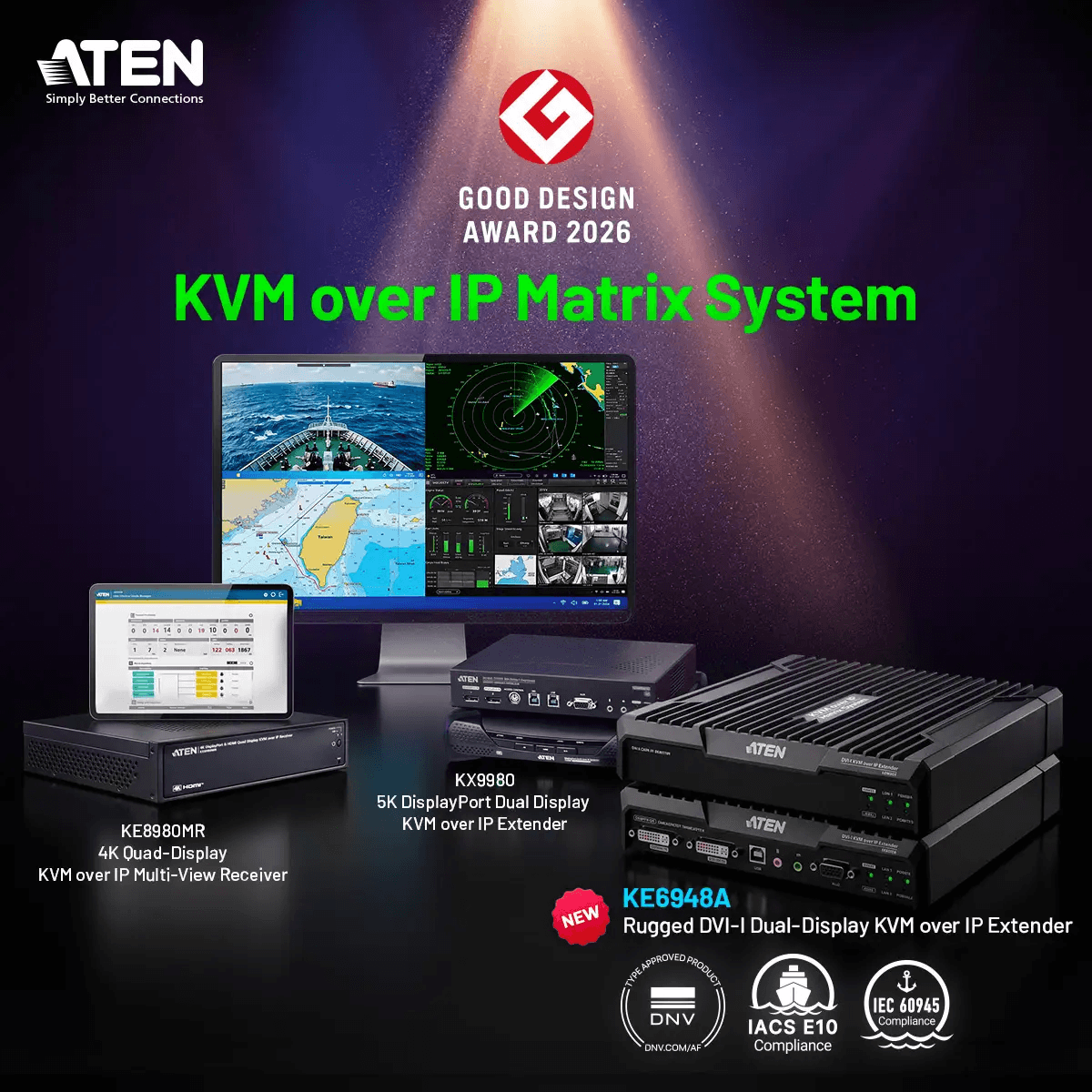 2026年度グッドデザイン賞 受賞 ATEN KVM over IP マトリックスシステム