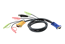 1,2 M USB KVM-kabel med 3-i-1 SPHD och ljud