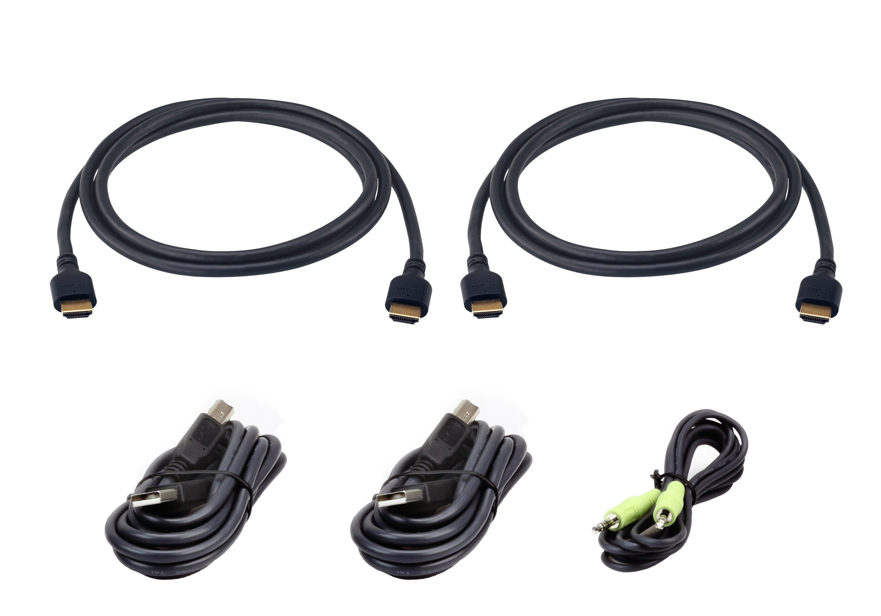 1.8M USB Ultra High Speed HDMI Dual Display Secure KVM Cable Kit