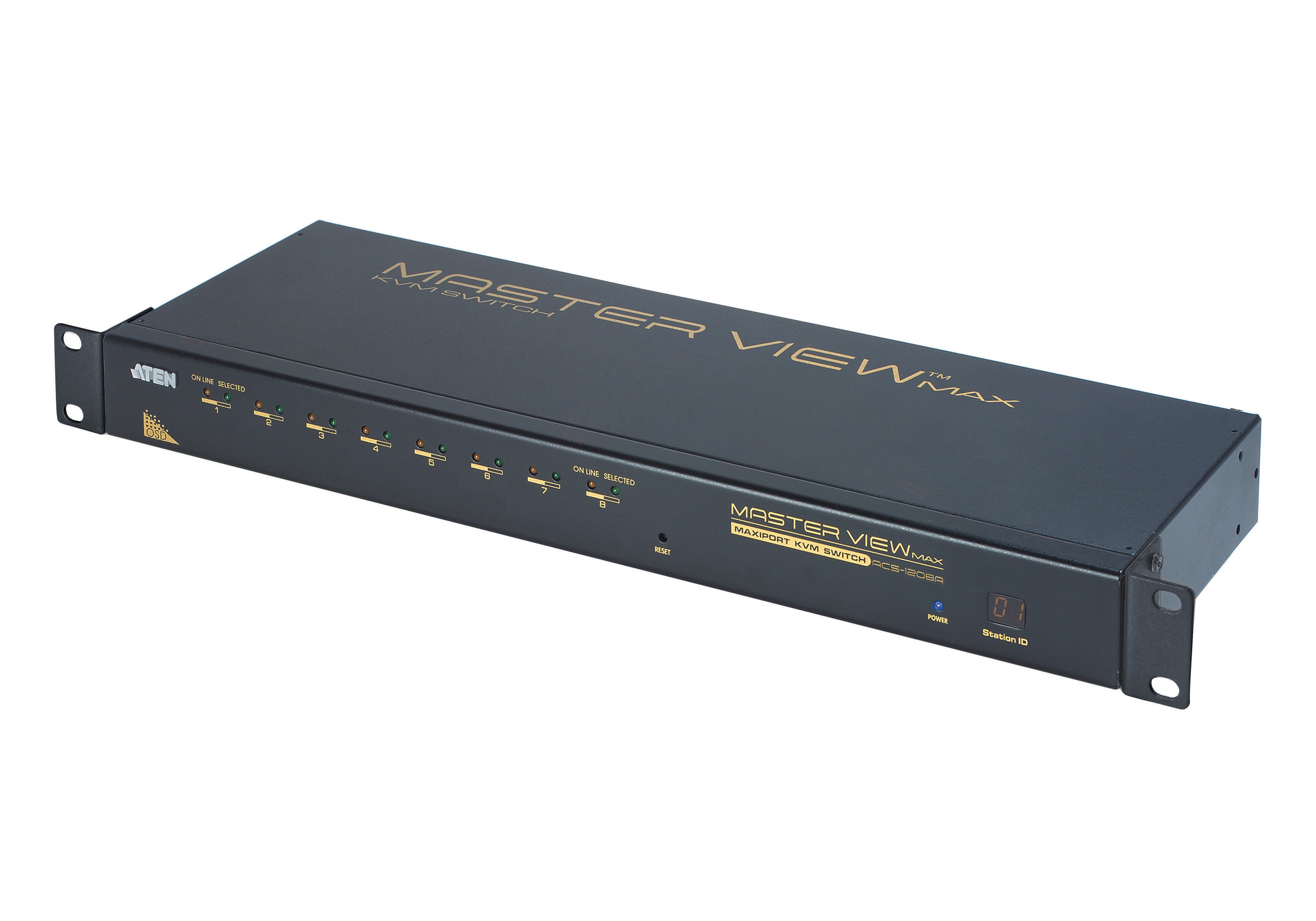 Commutateur KVM VGA PS/2 8 ports avec port de connexion en chaîne