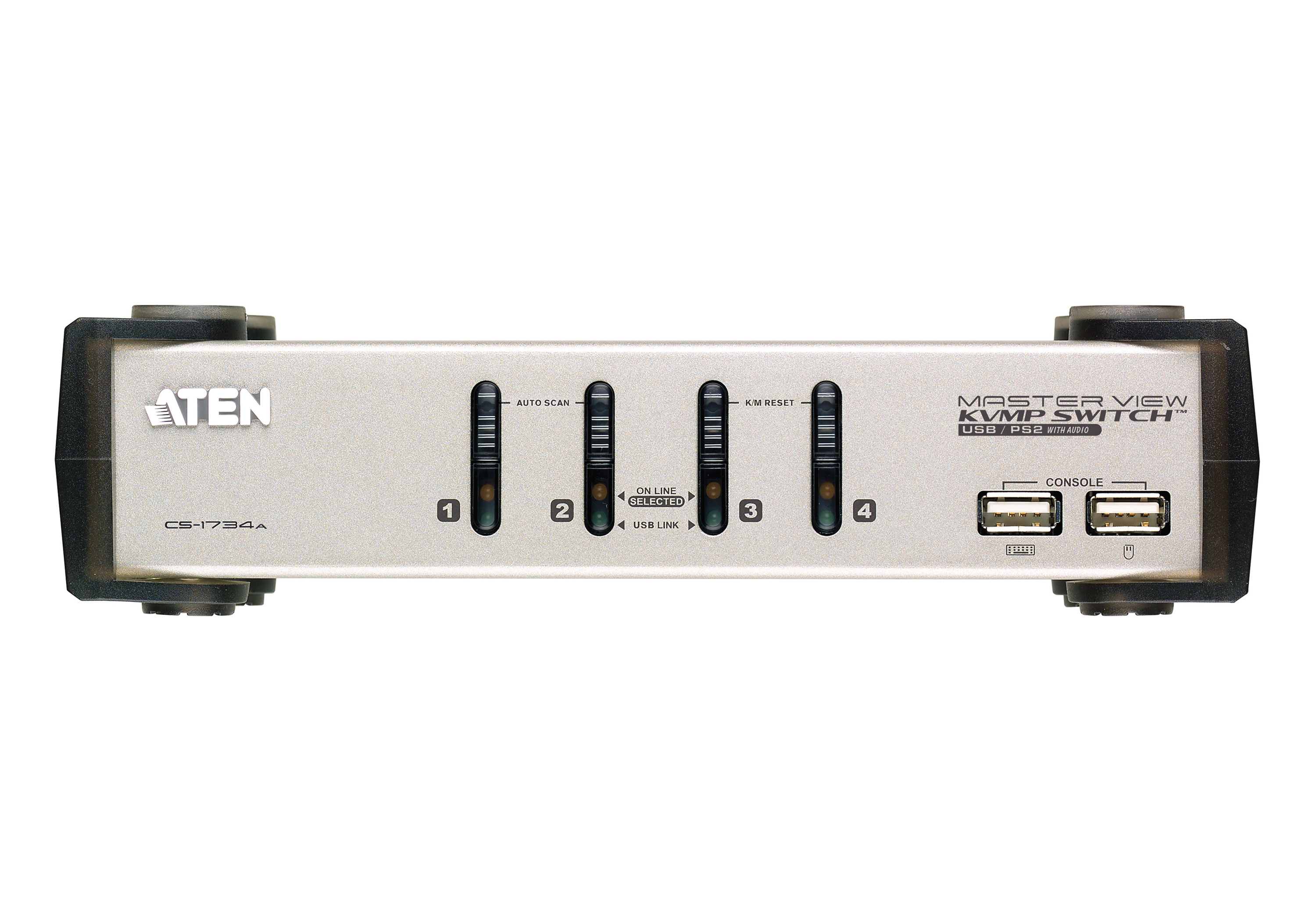 4-Port PS/2-USB VGA/Audio KVMP™ Switch - CS1734A, ATEN Desktop KVM 