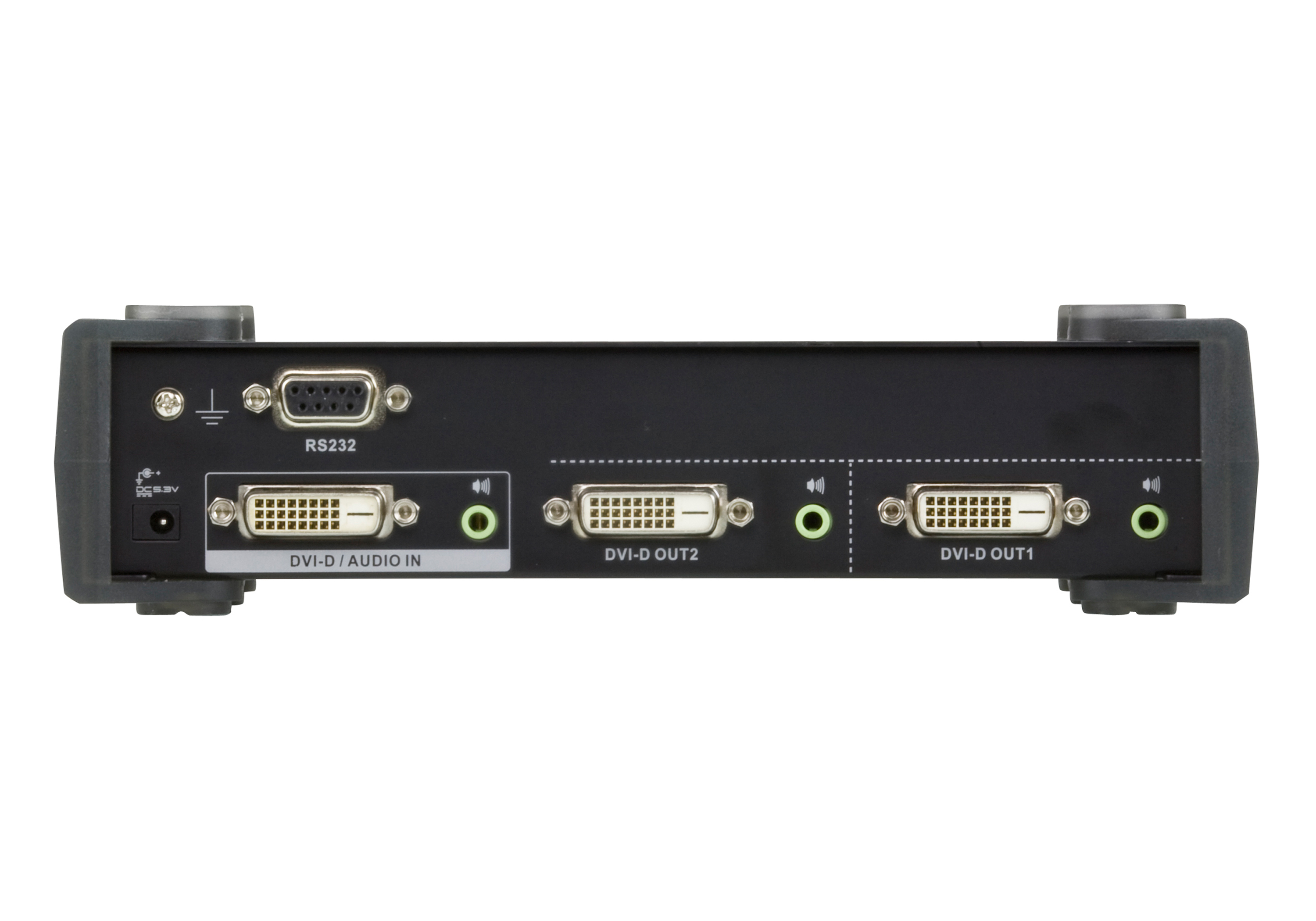 Dual Gang Wallplate Video Switch Splitter with Video Auto-Switching, HDMI  Booster, ADC Converter, Audio Embedding, EDID, and Serial/ GUI Control,  VKSMC-A312W