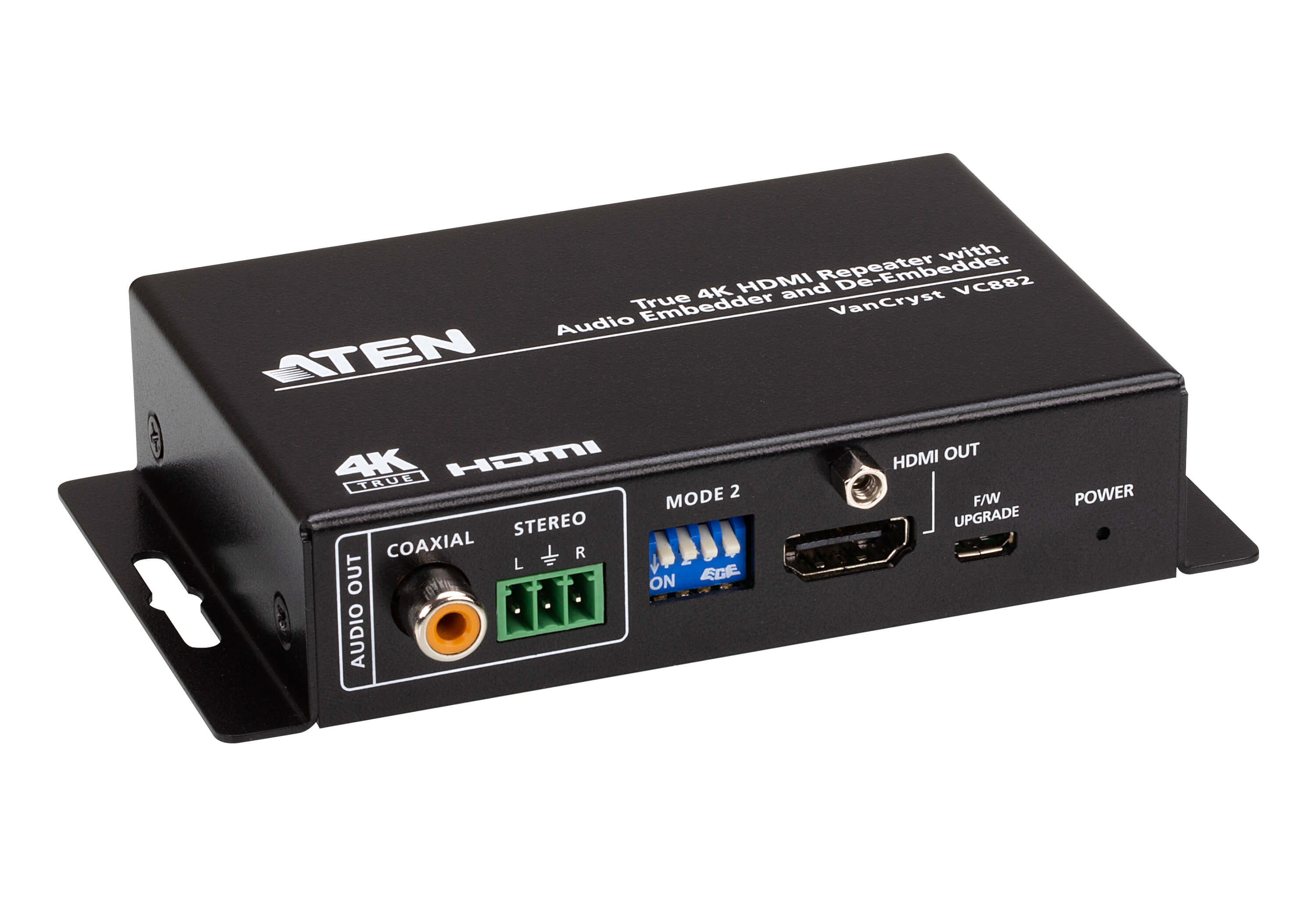 True 4K HDMI Repeater with Audio Embedder and De Embedder VC882 ATEN Video Converters ATEN Corporate Headquarters